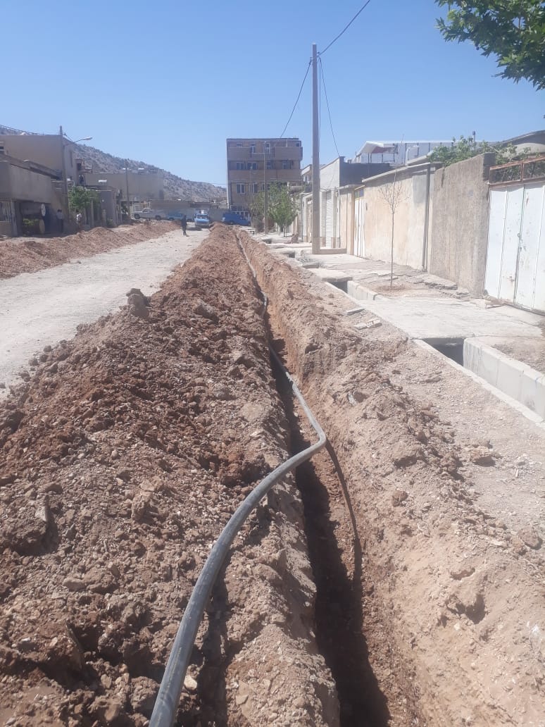 اصلاح و توسعه 330 متر شبکه آب در خیابان شهید کرم بیگی شهرک شهید کشوری ایلام